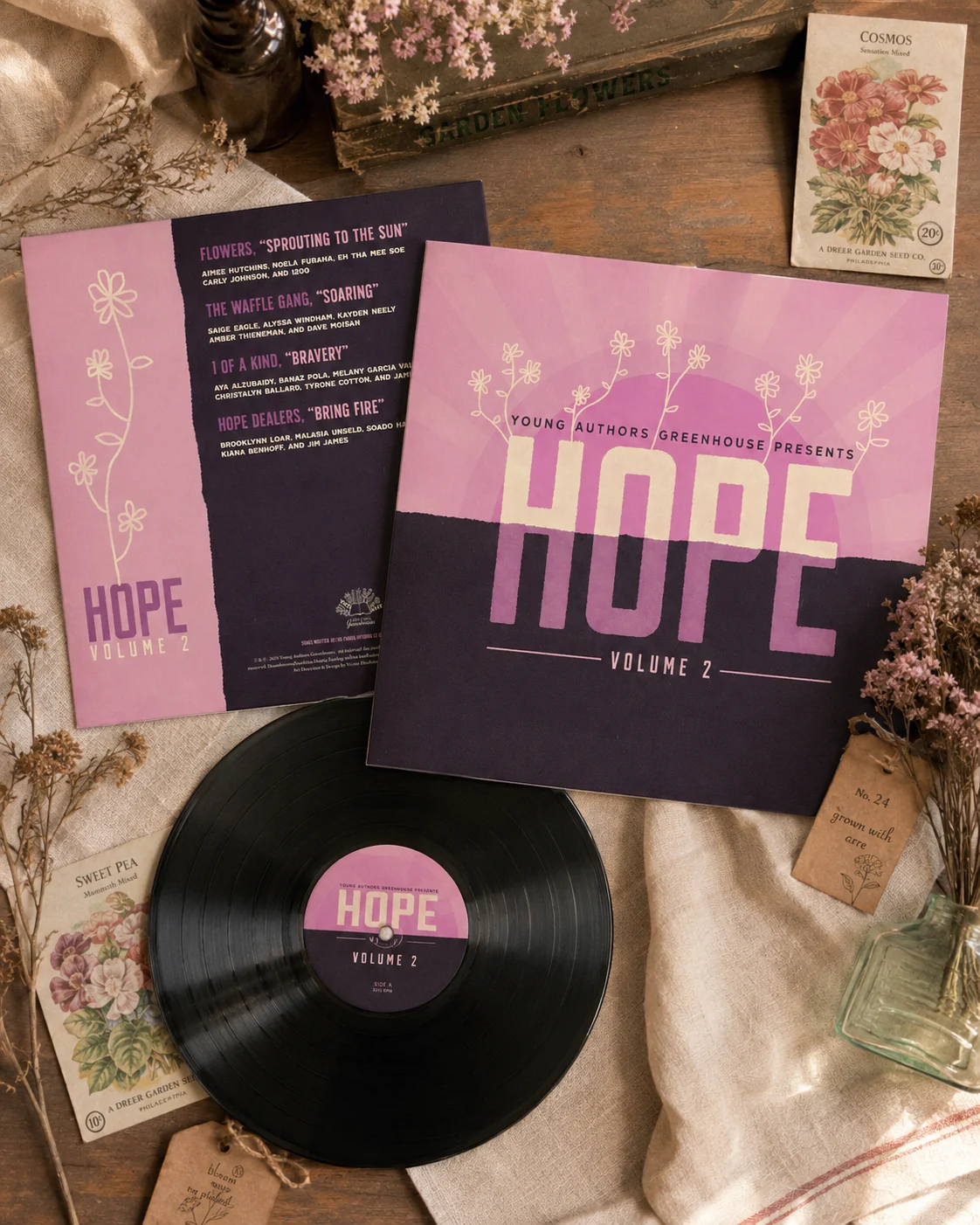 Hope album cover and interior record packaging