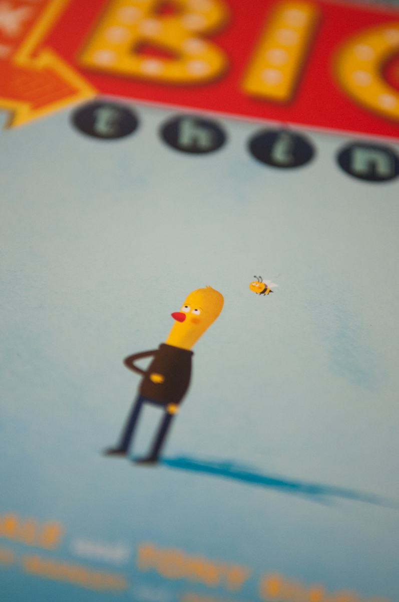 Close-up detail of Archibald on the cover of Archibald's Next Big Thing