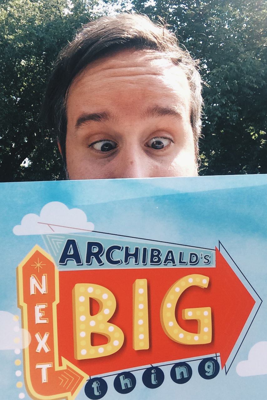 Archibald's Next Big Thing book held close to the camera