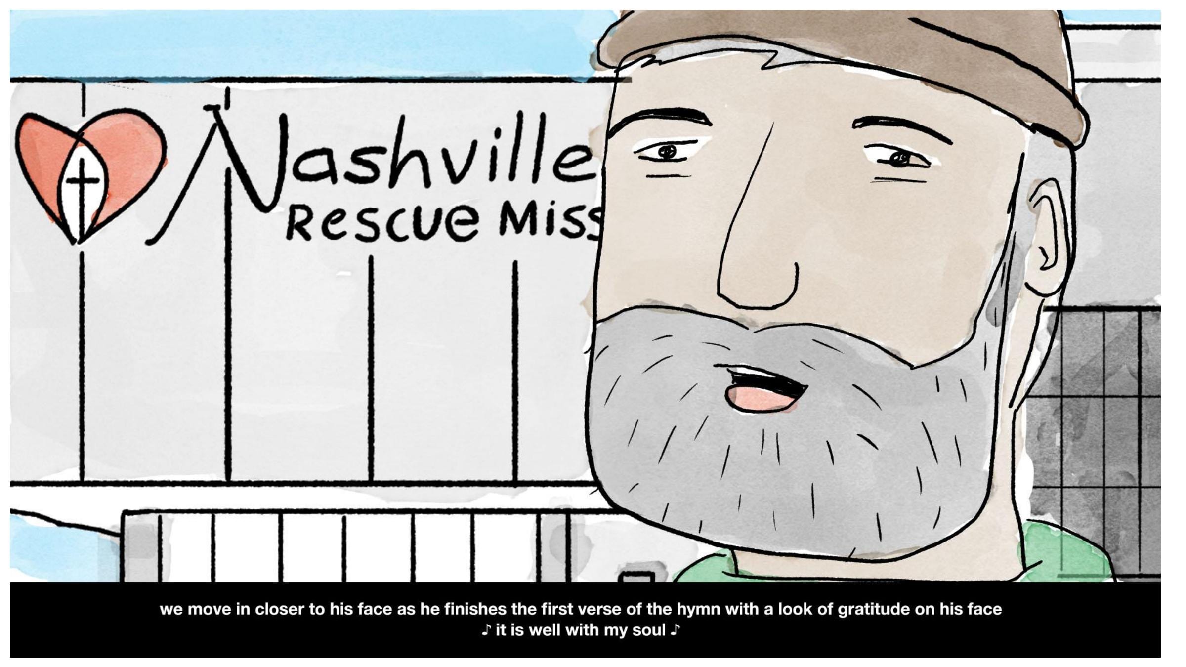 Illustrated Easter commercial storyboard frame 4